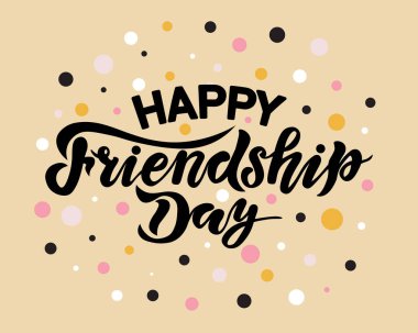 Mutlu arkadaşlık günleri, geçmiş, el yazısı mektupları, el yazısı vektör çizimleri, uluslararası tatil,