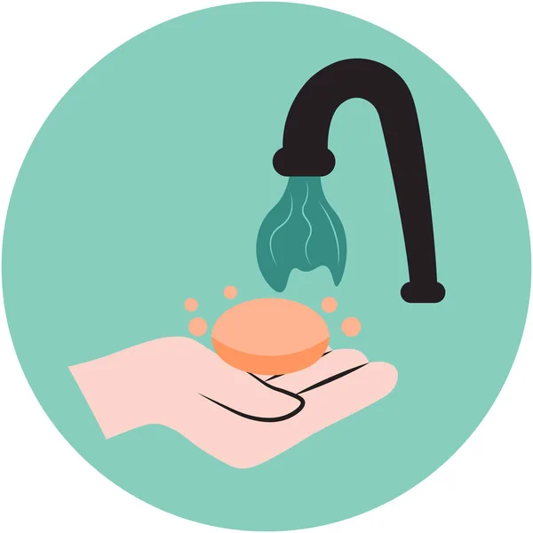Lavar Mãos Ícone Ilustração Vetorial Plana Símbolos Para Web Aplicativos —  Vetores de Stock
