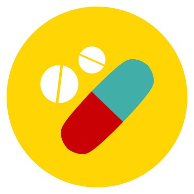 hap simgeleri, tıbbi vektör düz illüstrasyon, ağ sembolleri, uygulama, yazdırma.