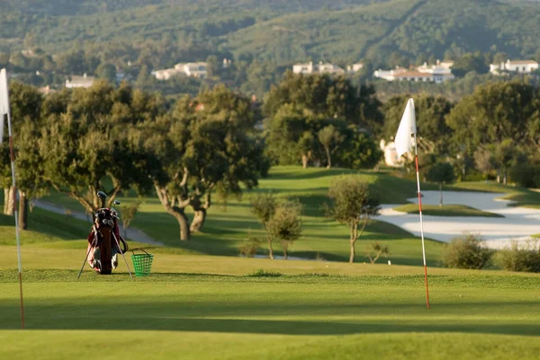 Pola Golfowe Wyposażenie Pole Golfowe — Zdjęcie stockowe