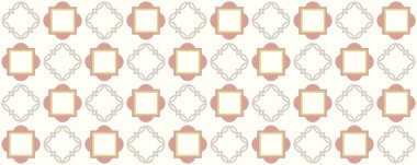 Alternatif dekoratif çerçeveleri ve stilize kare motifleri olan kusursuz bir klasik geometrik desen. Düğün kırtasiyesi, marka, ambalaj ve klasik dekoratif tasarım için uygundur..