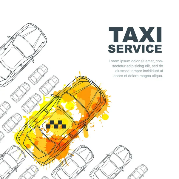 Векторное Такси Баннер Флаер Шаблон Дизайна Плаката Вызовите Такси Такси — стоковый вектор