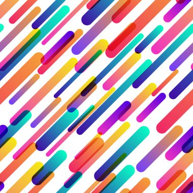 Soyut dinamik vektör kusursuz desen. Çoklu renk hareketi geometrik şekiller, üst üste binen arkaplan.