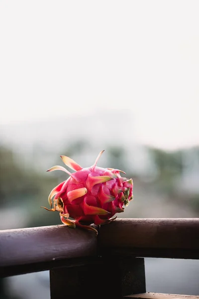 Cerrar Imagen Alimento Fruta Del Dragón Foto Inspiración Viaje Con — Foto de Stock