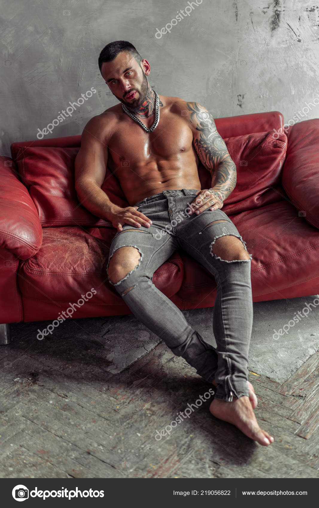 male sexy model tattoo
