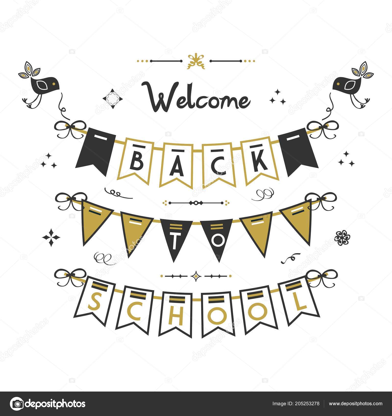 Images Welcome Back To School Black And White Black Golden Welcome Back School Birds Bunting Banner White Background Stock Vector C Pelikanz Images Welcome Back To School Black And White Black Golden Welcome Back School Birds Bunting Banner White Background Stock Vector C Pelikanz