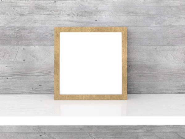 Інтер'єр плаката з квадратною дерев'яною рамкою — стокове фото