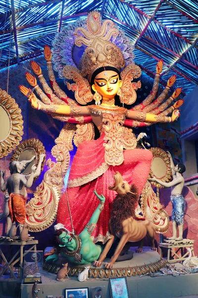 Durga Puja Maior Festival Índia Durga Puja Festival Mostra Cultura — Fotografia de Stock