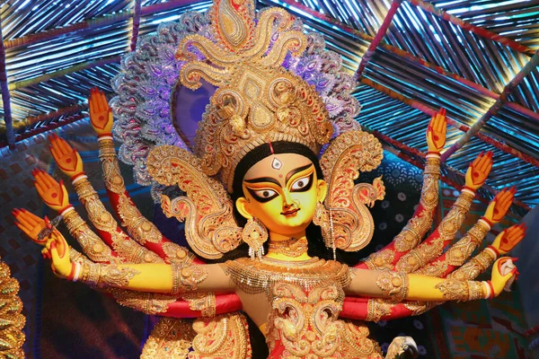 Durga Puja Найбільший Фестиваль Індії Фестиваль Durga Puja Демонструє Індійську — стокове фото