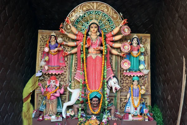Durga Puja Největší Festival Indie Festival Durga Puja Představuje Indickou — Stock fotografie