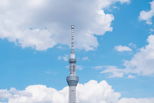 2018年6月1日 东京天树在美丽天空中的俯瞰 那是日本东京的流行塔 — 图库照片