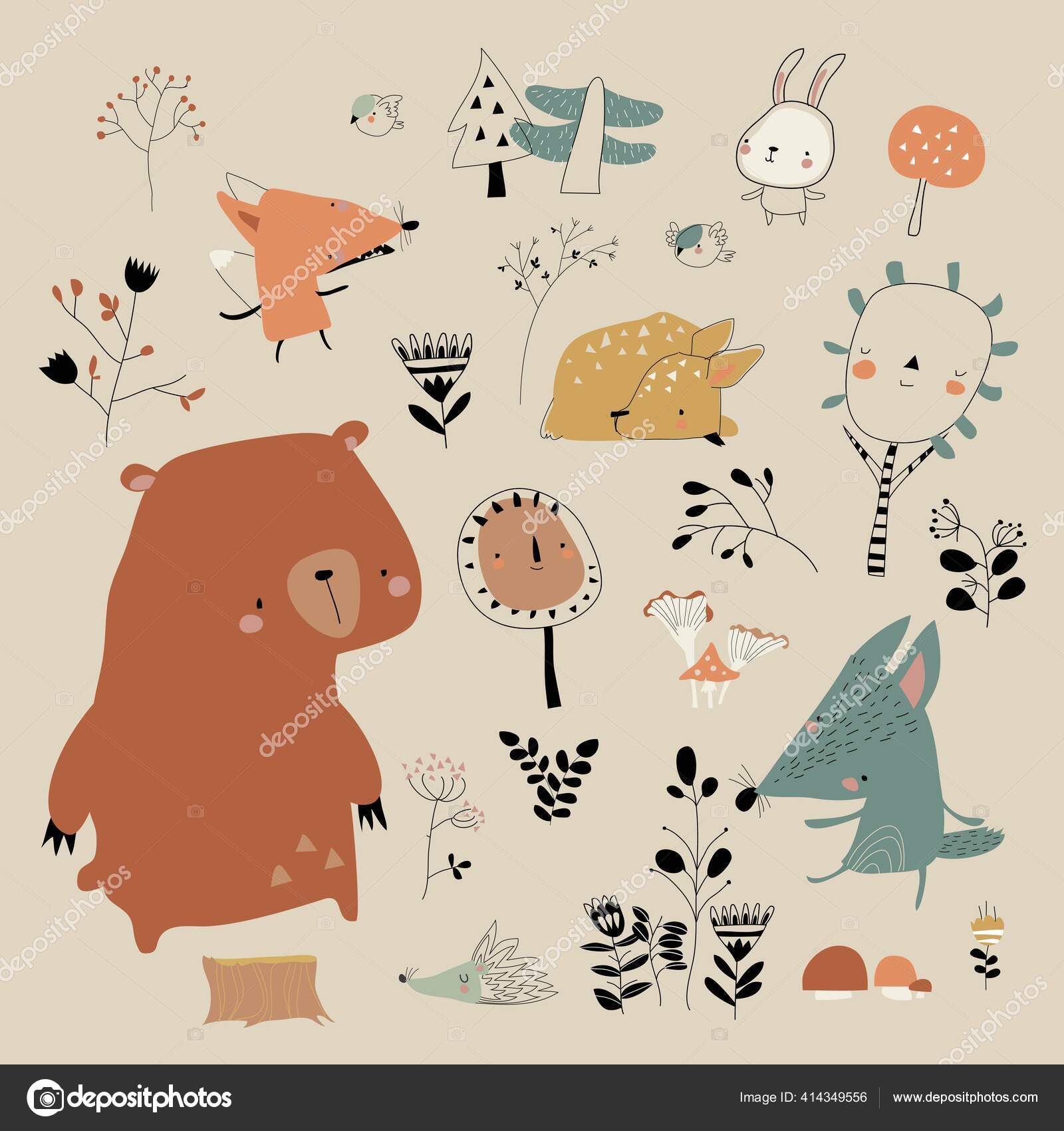 Cartoon cute animals meeting autumn in the forest Stock Vector Image by ©masastarus #414349556 Cartoon cute animals meeting autumn in the forest Stock Vector Image by ©masastarus #414349556
