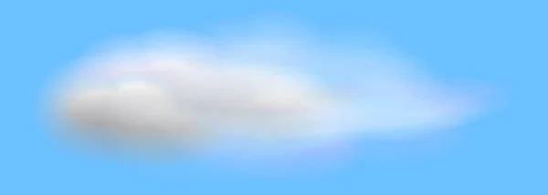 ベクトルイラスト 青い空のバナーの背景にふわふわの雲 — ストックベクタ