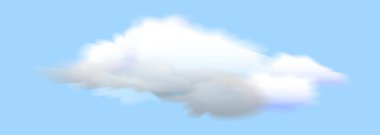 Vektör illüstrasyonları, Pofuduk beyaz bulutlar afiş arka planında açık bir günde