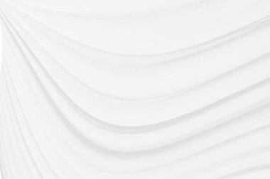 yumuşak dalgalar ve dalgalarla beyaz kumaş arkaplan