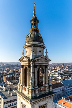 Budapeşte 'den antik kilise kulesi 