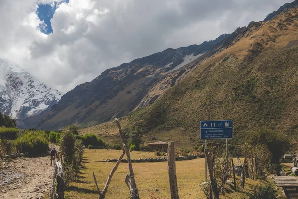 Primer Puesto Control Camping Salkantay Trek Cusco Perú — Foto de Stock