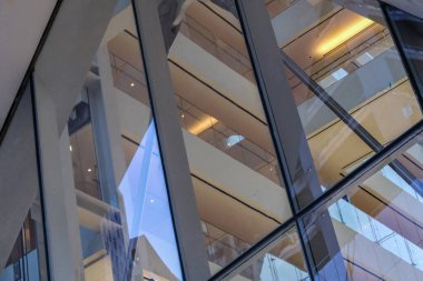 Abstract Composition of Glass Reflections and Modern Architecture.