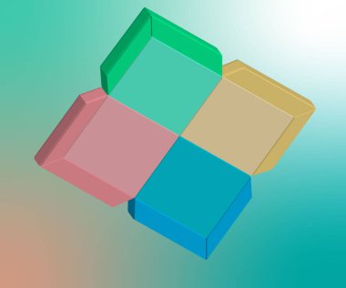 3B renkli arkaplan deseni