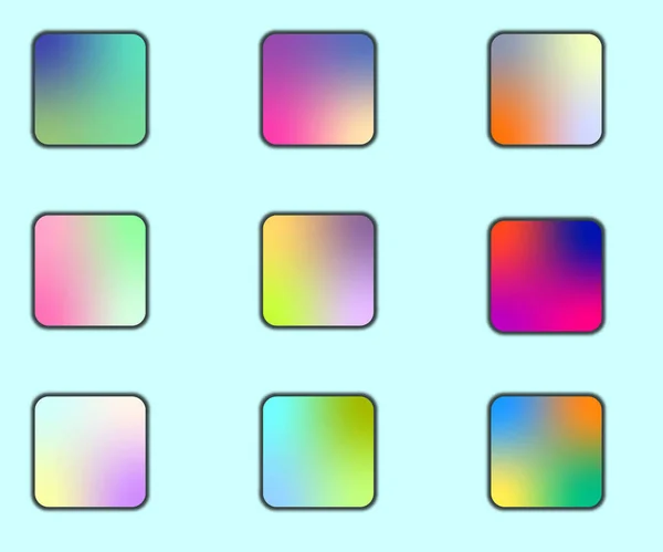 Buttons Colorful Gradient Blue Background — Stock Photo, Image