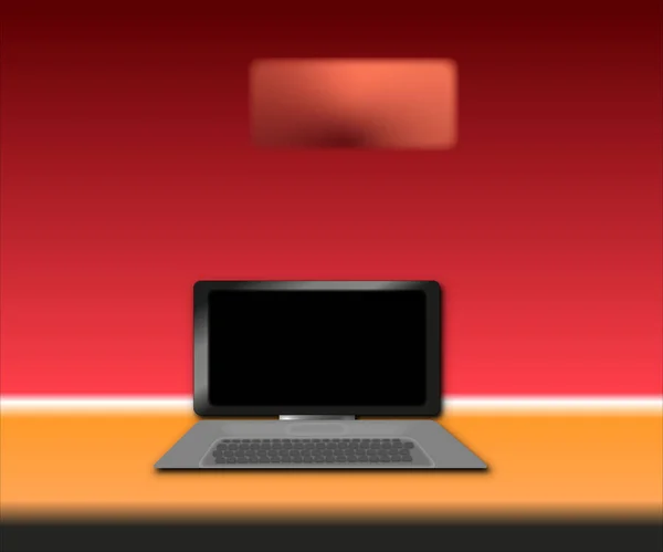 Ilustracja Tabeli Projektowania Laptopów — Zdjęcie stockowe
