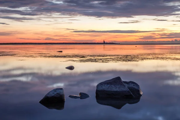 Sommermorgen Landschaft Des Ladoga Sees Leningrader Gebiet Russland — Stockfoto