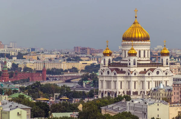 Teleaufnahme Von Moskau Der Hauptstadt Russlands Blick Vom Dach Christus — Stockfoto