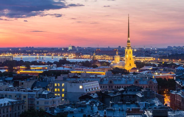 Peter Und Paul Kathedrale Und Petrogradsky Viertel Sankt Petersburg Russland — Stockfoto