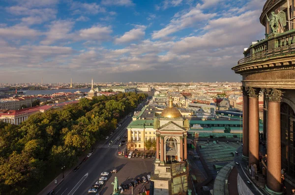 Isaac Katedrali Nden Eşsiz Panoramik Manzara Saint Petersburg Rusya Amiralteisky — Stok fotoğraf