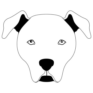 Bir Amerikalı çukur boğa korkunç avatar silueti