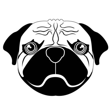 Pug avatar silueti