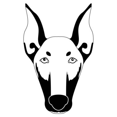 Bir doberman pinscher avatar silueti