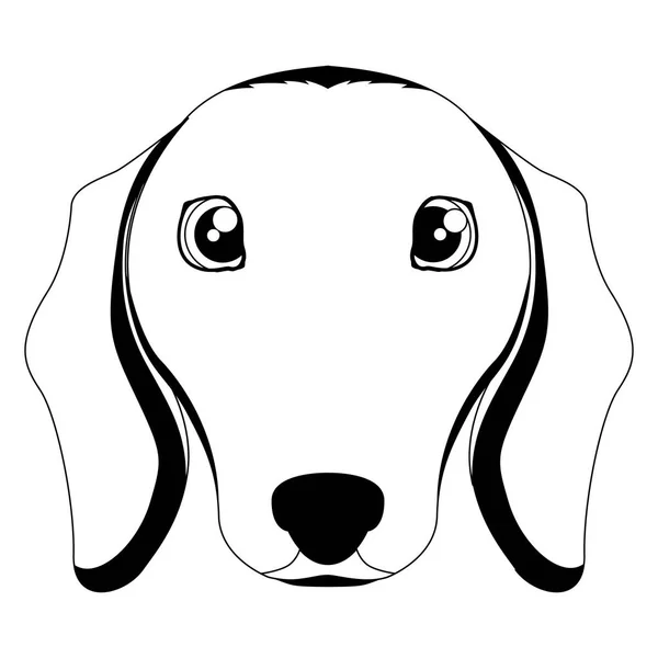 Silueta de un avatar dachshund — Vector de stock