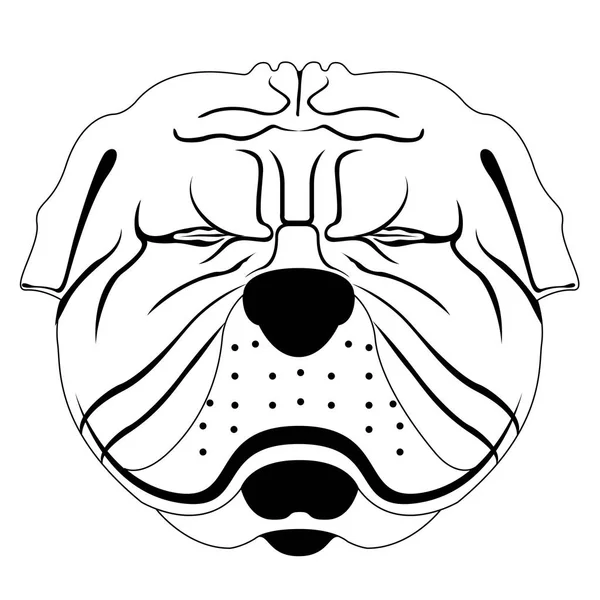 Silhueta de um shar pei avatar — Vetor de Stock