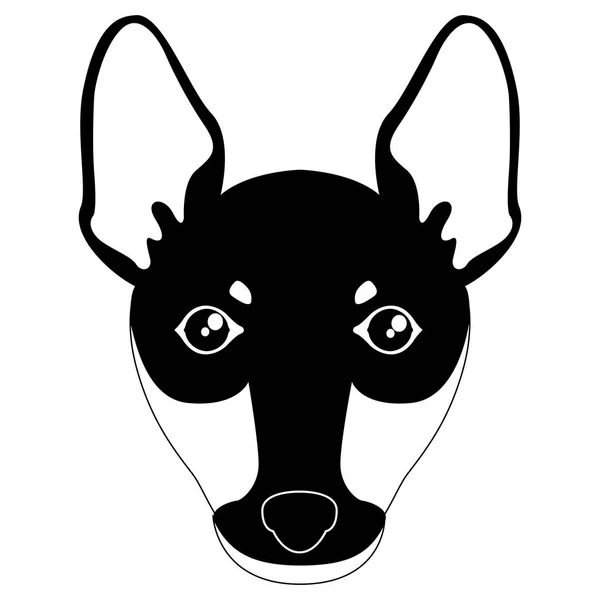 Silhuetten av en miniatyr pinscher avatar — Stock vektor