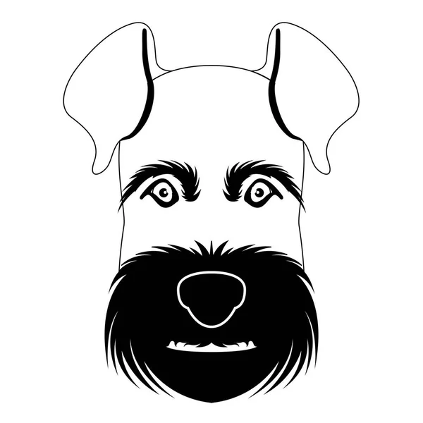 Silueta de un avatar schnauzer — Vector de stock