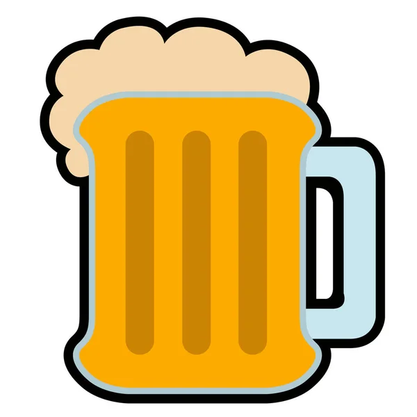 Imagem de ícone de cerveja isolada — Vetor de Stock