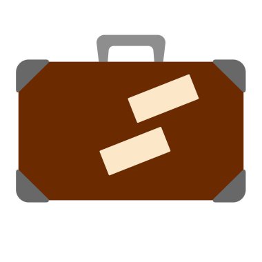 İzole bavul simgesi