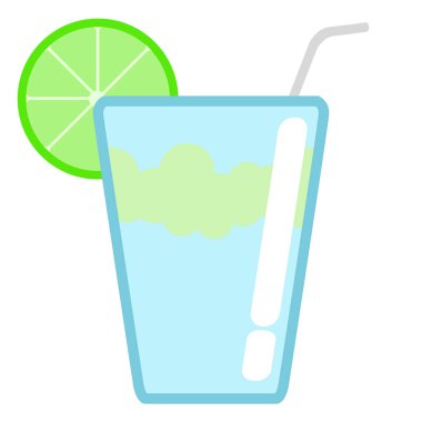 İzole kokteyl simgesi. Yaz konsepti. Vektör çizim tasarım