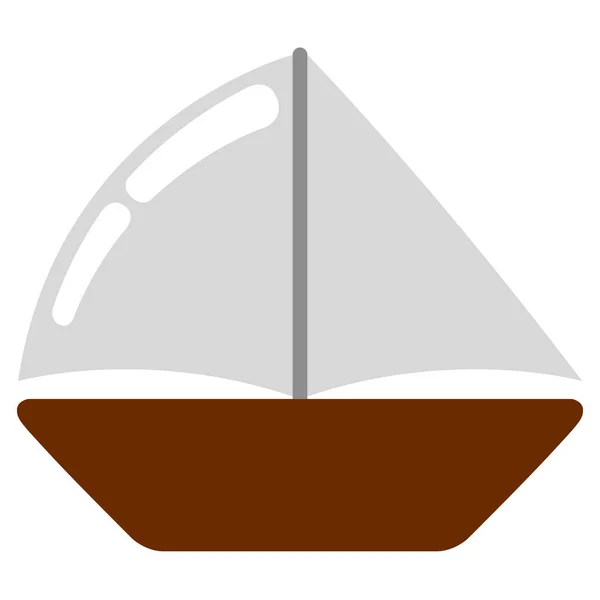 Isoalted segelbåt ikonen — Stock vektor
