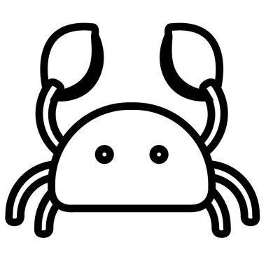 İzole yengeç simgesi