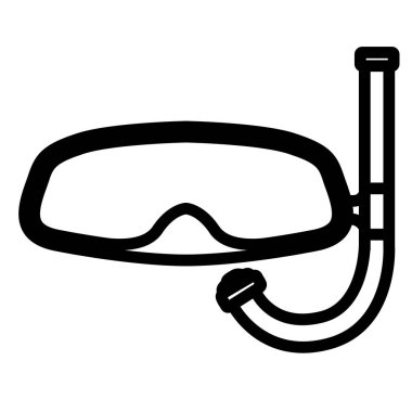İzole şnorkel simgesi
