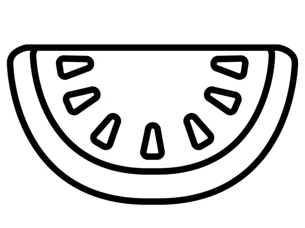 Изолированная арбузная икона — стоковый вектор