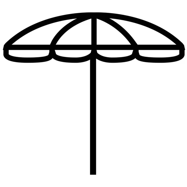 Schirm-Ikone im Sommer — Stockvektor