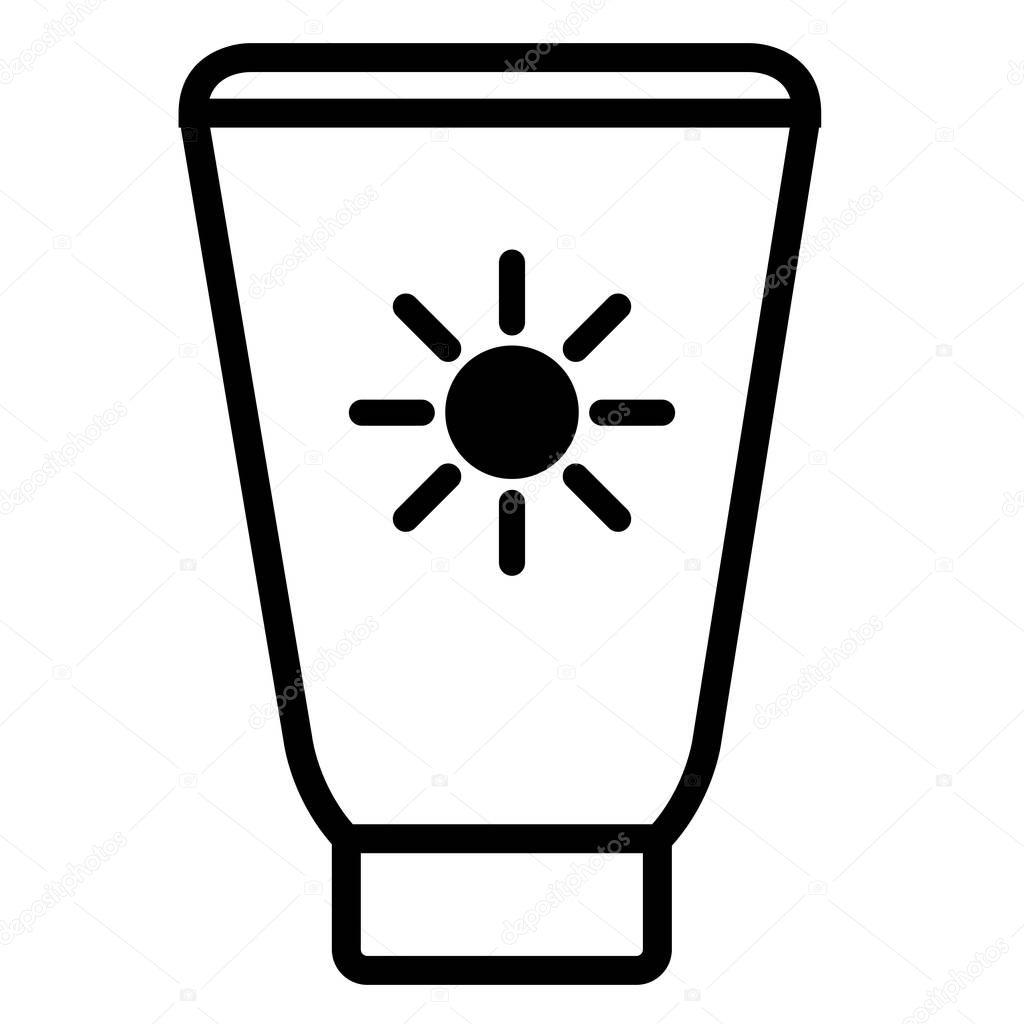 Isolated sunscreen icon