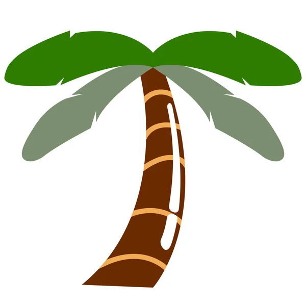 Ícone isolado de palmeira — Vetor de Stock
