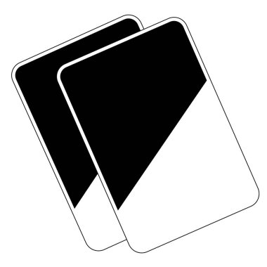 İzole kırmızı ve sarı kart