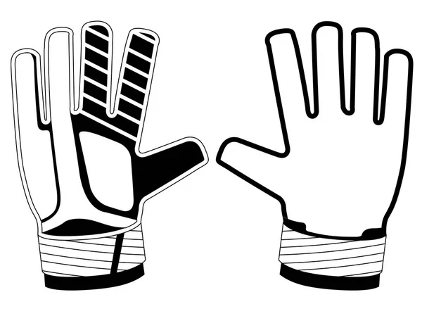 Isolated goalkeeper gloves icon — Stock Vector