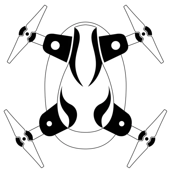Isolerade drone leksak — Stock vektor