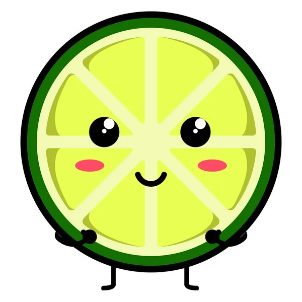 Carino emoticon limone — Vettoriale Stock